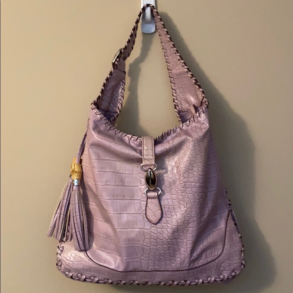 Women’s light Lilac Faux Leather Satchel